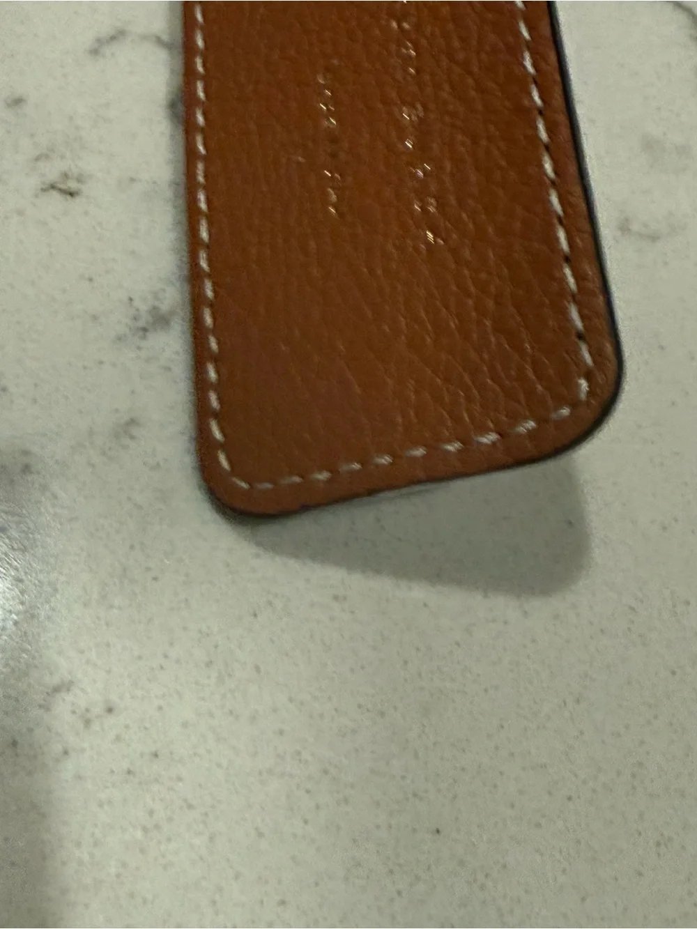 Tory Burch Brown Leather Belt with Gold Logo Buckle